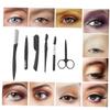 FRCOLOR 12pcs Travel Eyebrow Razor Set Portable Trimmer Comb Brush Scissors and Shaper for Women Makeup view 3
