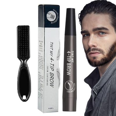 Beard Pencil | Water Proof Hairline Pencil - Hairline Pencil, Beard Filler for Men, Long Lasting Coverage Beard Makeup, Beard Enhancement Kumprohu