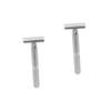 FRCOLOR 2pcs Double Edge Safety Razor Men Shaving Steel Razor Pattern Smooth Shave view 1