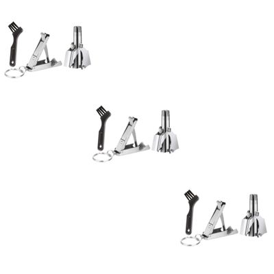 FRCOLOR 3sets Nose Hair Trimmer Set Shears and Nail Scissors for Men and Women for Safe and Painless Grooming Compact and Lightweight for