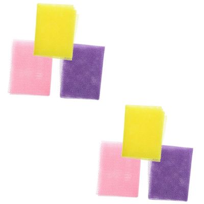 ifundom 6pcs African Exfoliating Bath Sponge Washcloth Body Scrubber Gentle Dead Skin Remover for Shower Practical Net Sponge for Men Women Skin Exfoliation Tool