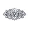 1928 Bridal Filigree Austrian Oval Crystal 1.89 Inch Hair Barrette Clip For Women, (1 Pcs) view 1