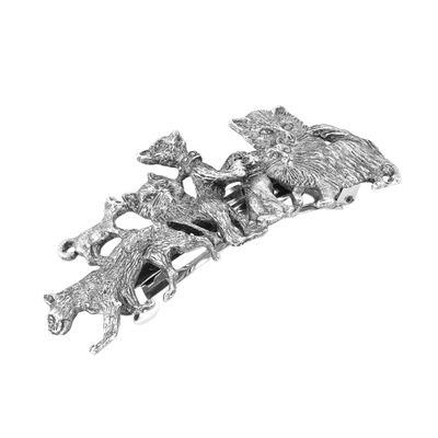 1928 Jewelry Cat Clique 3.61 Inch Hair Barrette Clip For Women, (1 Pcs)