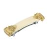1928 Jewelry Rectangular Ivory Antique Deco Scallop 2.28 Inch Hair Barrette Clip For Women, (1 Pcs) view 1