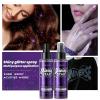 Body Glitter Spray, Glitter Hairspray, Purple Body Glitter Spray, Quick-Drying and Waterproof Glitter Hairspray, Nozzles are not Easily clogged, Long-Lasting Body Shiny for Stage Makeup, 3.38Oz view 4