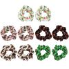10pcs Sport Hair Scrunchies, Football Scrunchies Elastic Silk Satin Hairband Rugby Scrunchy for Sport Hair Ties Ponytail Holders for Girls Women Players Teams (5 Styles) view 1