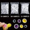 302Pcs Tattoo Ink Caps Holders Set, Urknall 300pcs Tattoo Caps and 2pcs Ink Cups Holders Mixed Size 100 Small 100 Medium 100 Large for Tattoos Ink Tattooing Suppies view 2