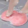 AKOAK 1 Pack Shower Back and Foot Scrubber, Wall-mounted Scrubber with Suction Cup, Silicone Bath Massage Pad Brush for Bathroom Foot Cleaning for Both Men and Women Improving Skin and Gentle Exfoliat view 2