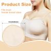 Castor Oil Pack for Breast, 4 PCS Reusable Organic Castor Oil Pack Wrap,Soft Breast Pads for Relaxing Sleeping (Oil Not Included) - White+Khaki view 3
