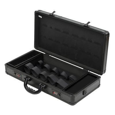 HuaShuani Hair and Beauty Tool Storage Box, Hairdresser Suitcase Travel Code Case, Portable Tool Organizer, Suitable for Organizing Scissors, Trimmers, Combs, Brushes and Other Styling Tools