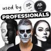 Blue Squid Face Paint Water Based Single Cake Professional Face & Body Paint - Water Activated, Kids Adults Face Painting for Costume, Halloween Makeup, Cosplay - Split Black & White Face Paint 30g view 3