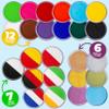 Blue Squid Face Paint Water Based Single Cake Professional Face & Body Paint - Water Activated, Kids Adults Face Painting for Costume, Halloween Makeup, Cosplay - Split Black & White Face Paint 30g view 4