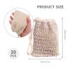 20 Pack Soap Saver Bag,Soap BagsNatural Cotton Linen Soap Saving Bags Mesh Plastic Free Exfoliating Foaming And Drying Shower Soap Holderr (Cotton and linen) view 2