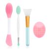 Silicone Face Scrubber, 1pcs Exfoliating Lip Brush, 1pcs Cleansing Brush,2pcs Face Mask Exfoliator Blackhead Skin Care Tool view 1