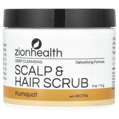 Scalp & Hair Scrub with Biotin, Kumquat, 4 oz (113 g), Zion Health
