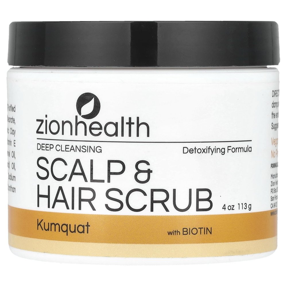 Scalp & Hair Scrub with Biotin, Kumquat, 4 oz (113 g), Zion Health