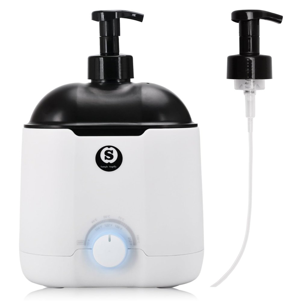 Hot Lather Machine SANGLE SOPFFY,Shaving Cream Warmer for Men -800ML Large Capacity Heated Shaving Cream Dispenser for Home Salon Barber Shop Spa With 2 Pumps,Christmas and Birthday Gift for Men