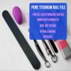Titanium Nail File - Reusable - Rust and High Temperature Resistant - Hypoallergic Nail Care - Gentler on Your Nails - Nonmagnetic Lasting and Light - Straight Shape view 3