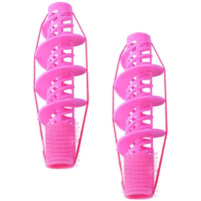Didiseaon 2pcs Hair Perm Rods Curly Perm Hair Kit, Rods Curlers Twist Hair Rollers Small Curling Rods No Heat Curlers Cold Wave Rods for Hairdressing Styling Tools, Pink