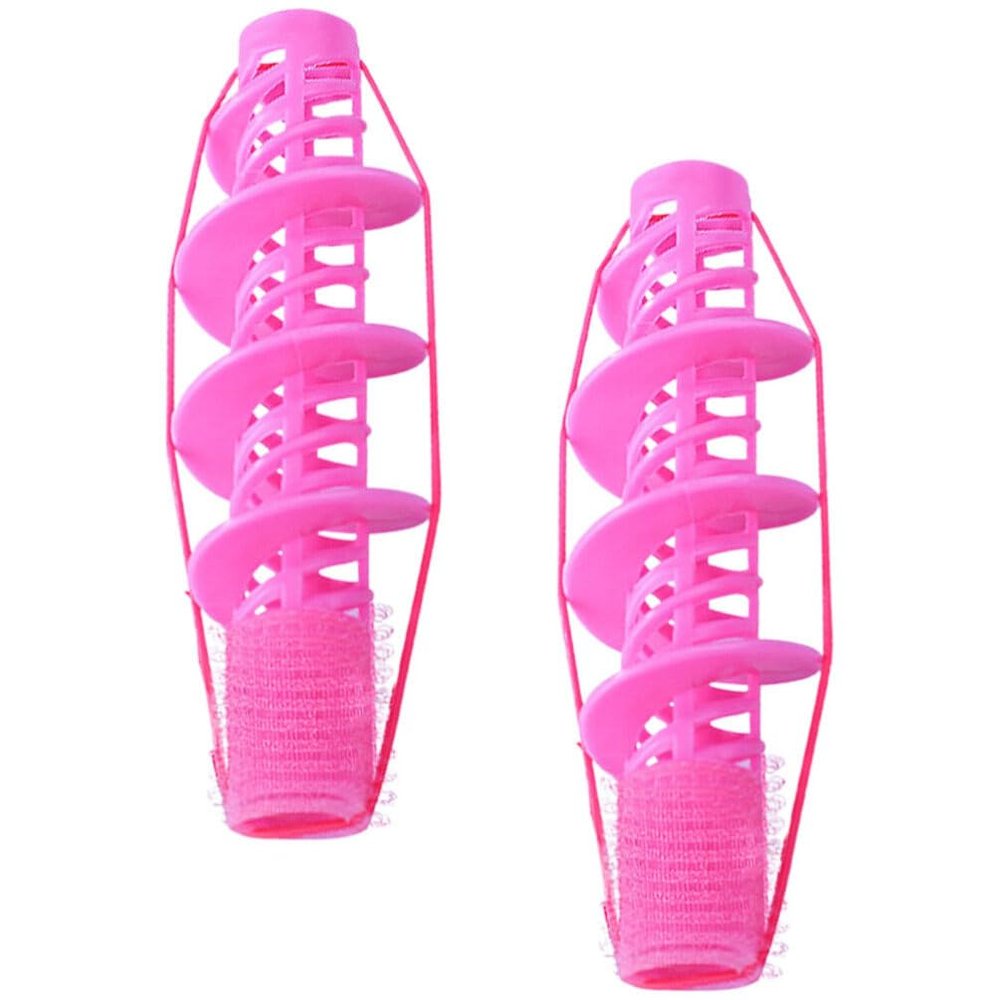 Didiseaon 2pcs Hair Perm Rods Curly Perm Hair Kit, Rods Curlers Twist Hair Rollers Small Curling Rods No Heat Curlers Cold Wave Rods for Hairdressing Styling Tools, Pink