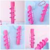 Didiseaon 2pcs Hair Perm Rods Curly Perm Hair Kit, Rods Curlers Twist Hair Rollers Small Curling Rods No Heat Curlers Cold Wave Rods for Hairdressing Styling Tools, Pink view 3