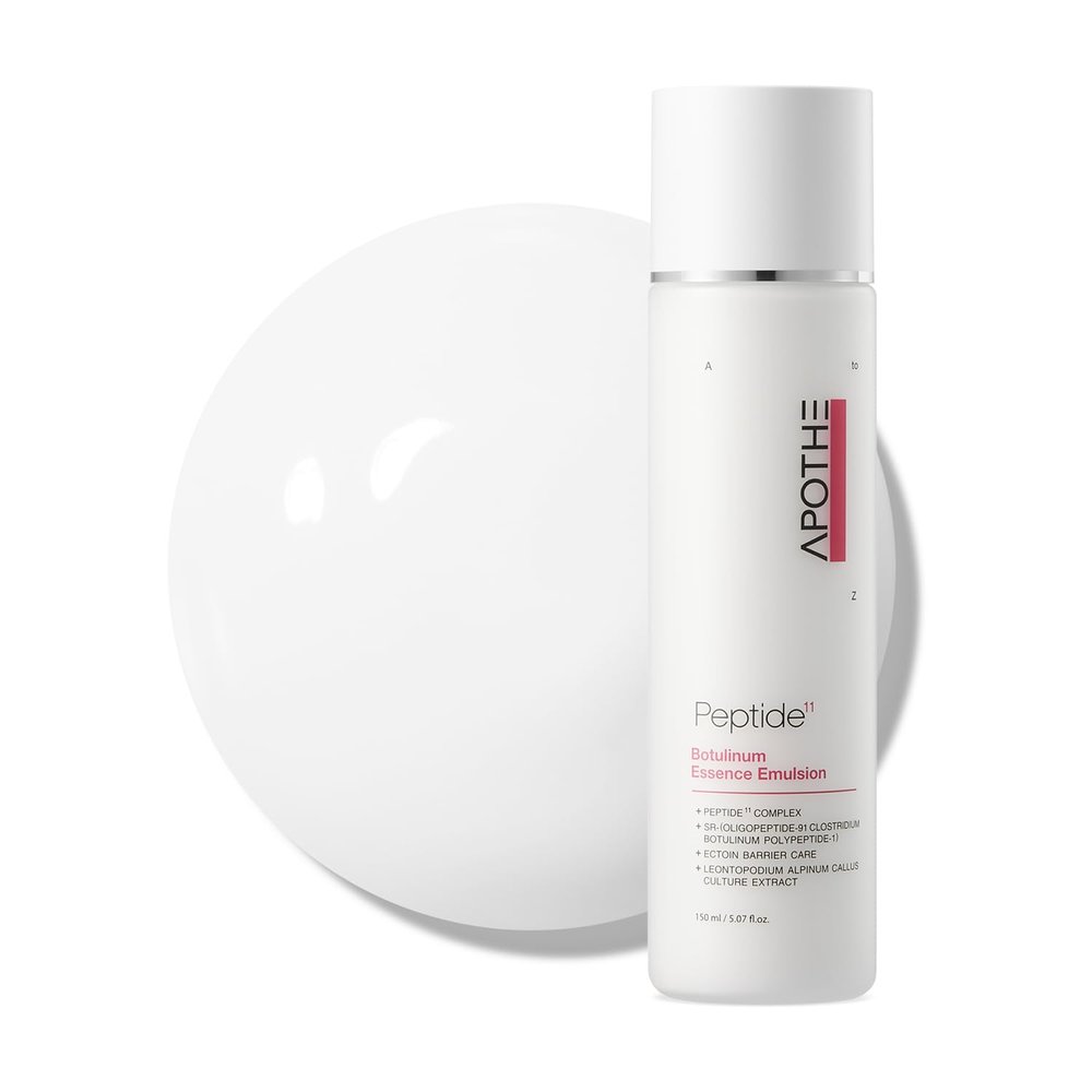 APOTHE Peptide Essence Emulsion, Korean Face Serum w. 11 Botulinum Peptide & Edelweiss, Anti-Aging, Firming for Wrinkles & Elasticity with Liposome 5.07 fl oz (150ml)