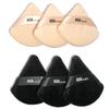 AOA Studio Velvet Puffs Makeup Puff Set of 6 Loose Powder Body Powder, Velour Makeup Blender Sponge Foundation Blending Sponges Set Beauty Makeup Tools(Black/Peach) view 1