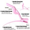 100 Pcs Alligator Hair Clip for Styling Sectioning - Salon Hair Clip for Thick Hair, Plastic Hair Styling Clip with Wide Teeth & Double-Hinged Design (Pink) view 2