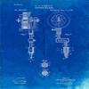 PP308-Faded Blueprint Tattooing Machine Patent Poster Poster Print - Cole Borders (18 x 24) view 1