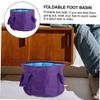 balacoo Portable Collapsible Foot Soaking Basin Foldable Travel Foot Bath Tub and for Home and Outdoor Use Purple view 3