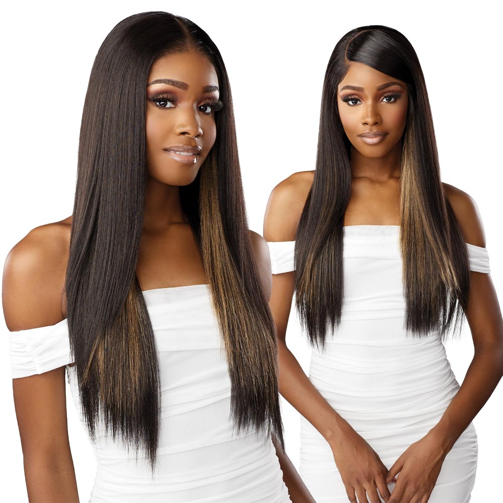 Sensationnel Bare Lace 13X6 Wigs - Unit 1 Lacefrontal Glueless Synthetic 180 Degree Preplucked Hairline (SH/LIGHTASHBROWN)