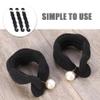 FRCOLOR 3pcs Pearl Hair Bun Maker Foam Sponge Donut Maker Beauty Hair Bun Clips Ponytail Bun Maker for Women Lazy view 3