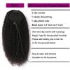 Kiss darling LASHES Afro Kinky Curly Ponytail Extensions Human Hair Wrap Drawstring Adjustable Clip In Pony Tail 4C Afro Curl Natural Black 1B Ponytail Human Hair Extensions 16" inch 110grams view 3