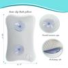 Bath Pillows for tub,Home Spa Pillows for Bathtub, Hot Tub,Head and Neck Support with 2 Strong Suction Cups,White view 4