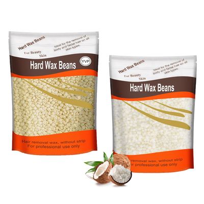 1.3lb Hard Wax Beads for Hair Removal, Yovanpur Pearl Wax Beads for Brazilian Waxing, Waxing Beans for Sensitive Skin, 21oz Face Eyebrow Back Legs At Home with 20pcs Wax Sticks(Cream & Coconut)