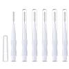 30Pcs Micro Eyebrow Brush Eyelash Extension Applicators Lash Eyebrow Brush Mascara Brush Wand Eyelash Extensions Brush with Cover for Eyebrows and Eyelashes Extensions, White view 1