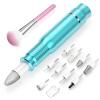Subay Electric Nail Drill Set, 25000 RPM Professional Manicure Pedicure Kit for Feet Hands Thick Nail Cuticle, 11 in 1 Nail Care Trimmer Buffer E File for Women Men Baby Pets, Green view 1