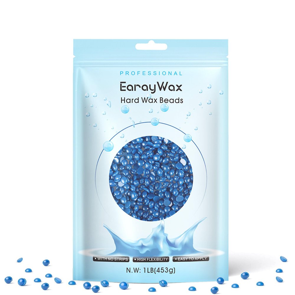 EARAYWAX Hard Wax Beads, 1lb, Wax for Coarse Hair Removal, Sensitive Skin, Full Body, Women and Men