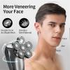 BAHREL Men's Electric Razo, Compact Face Shaver with Long-Hair Trimmer, 6 in 1 Beard Grooming Kit for Mustache, Face, Nose Hair, Body, Ideal Gifts for Men view 2