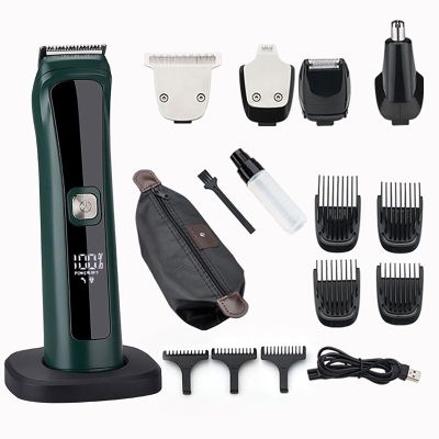 BAHREL Beard Trimmer for Men, Electric Shaver, Rechargeable All in One Mens Beard Grooming Kit, for Mustache Body Nose Ear Hair Facial, Electric Razor for Men Gifts