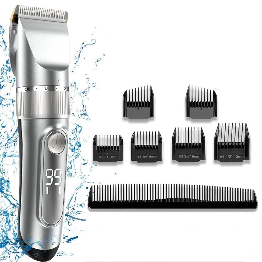 Beard Trimmer for Men, Hair Clippers for Men, Rechargeable Cordless Hair Trimmer, Men's Grooming Kit for Hair, Face, Beard, Professional Electric Barber Clippers