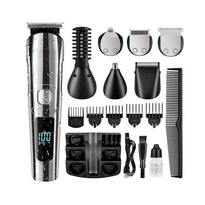 BAHREL Beard Trimmer for Men, All in One Mens Beard Grooming Kit, IPX7 Waterproof Mustache, Face, Nose Trimmer Body Shaver, Ideal Gifts for Father & Husband