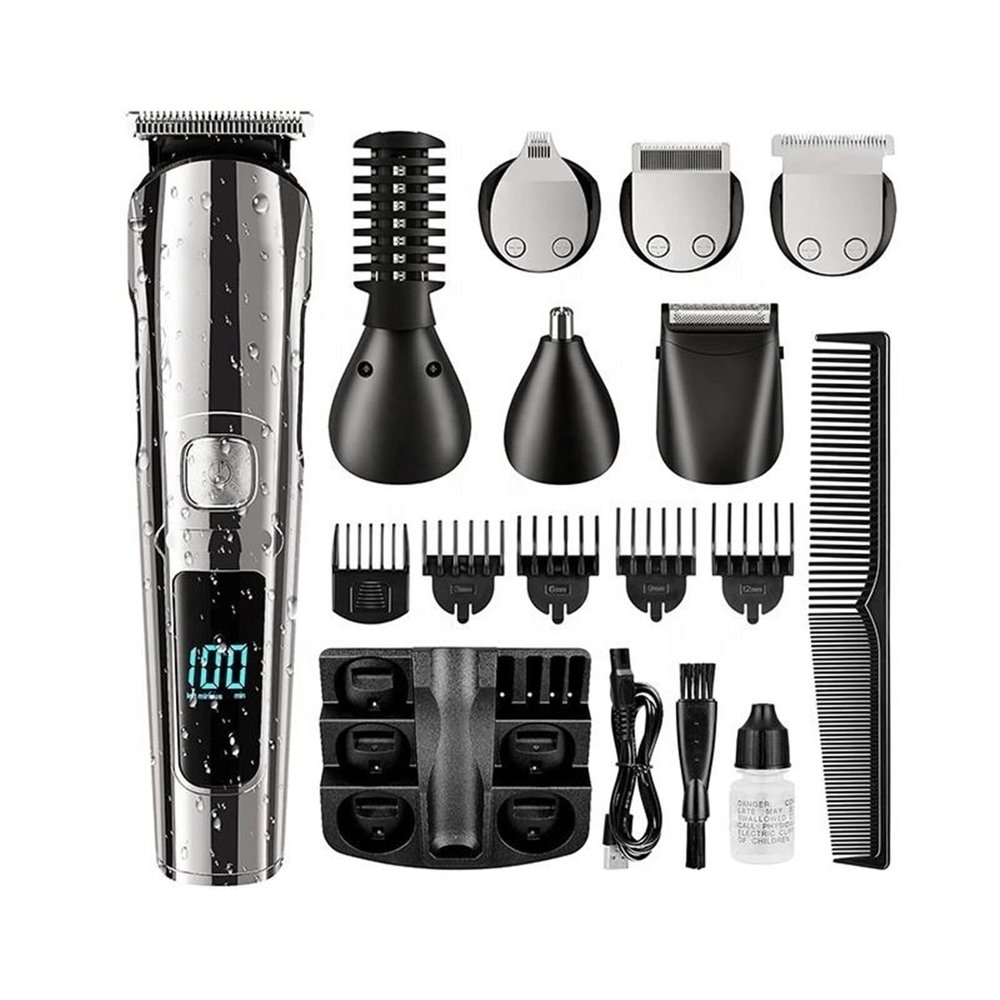 BAHREL Beard Trimmer for Men, All in One Mens Beard Grooming Kit, IPX7 Waterproof Mustache, Face, Nose Trimmer Body Shaver, Ideal Gifts for Father & Husband
