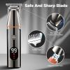 BAHREL Beard Trimmer for Men, All in One Mens Beard Grooming Kit, IPX7 Washable Mustache Nose Hair Trimmer, Foil Trimmer & Body Shaver, Electric Razor for Men Gifts (Color : Gold) view 4
