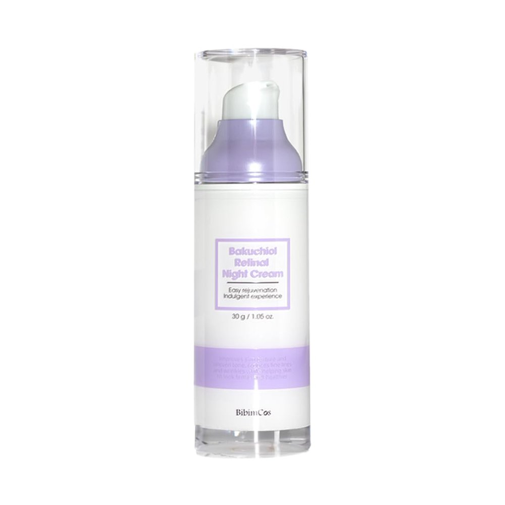Bibimcos Bakuchiol Retinal Night Cream Night Moisturizer with Gentle, 50ml