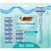 BIC EasyRinse Anti-Clogging, Refillable Women's Razors With 4 Blades, 1 Handle and 9 Refill Razor Cartridges Razor Kit view 1