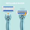 BIC EasyRinse Anti-Clogging, Refillable Women's Razors With 4 Blades, 1 Handle and 9 Refill Razor Cartridges Razor Kit view 2