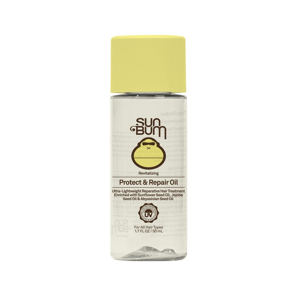 Sun Bum Revitalizing Protect and Repair Hair Oil - Light-weight Hair Care Treatment - Strengthen and Hydrates - UV Protection against Heat Damage and Sun Rays - Enriched with Jojoba Oil - 1.7 oz