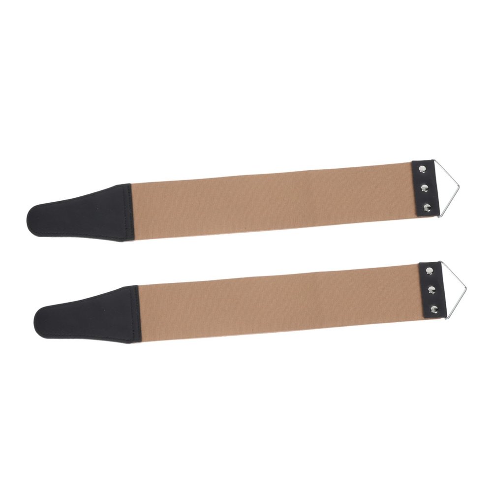 FRCOLOR 4pcs Double-sided Sharpening Strop Strap for Manual and Knives Practical Tool for Professional Barbers and Home Use Random