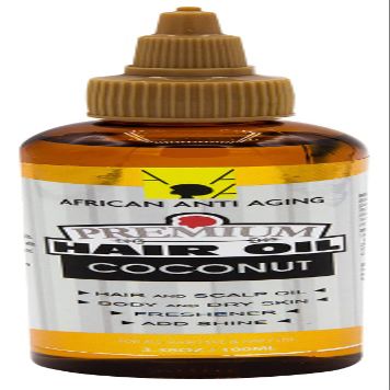 African Anti Aging Premium Hair Oil Coconut 3.38 Oz (Pack of 3)